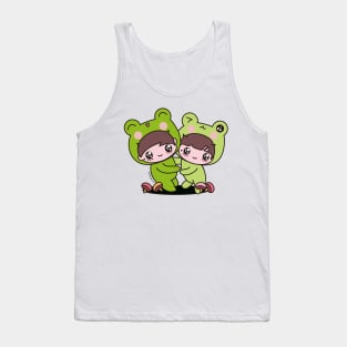 cute frog, cosplay frog, kawaii frog cartoon Tank Top